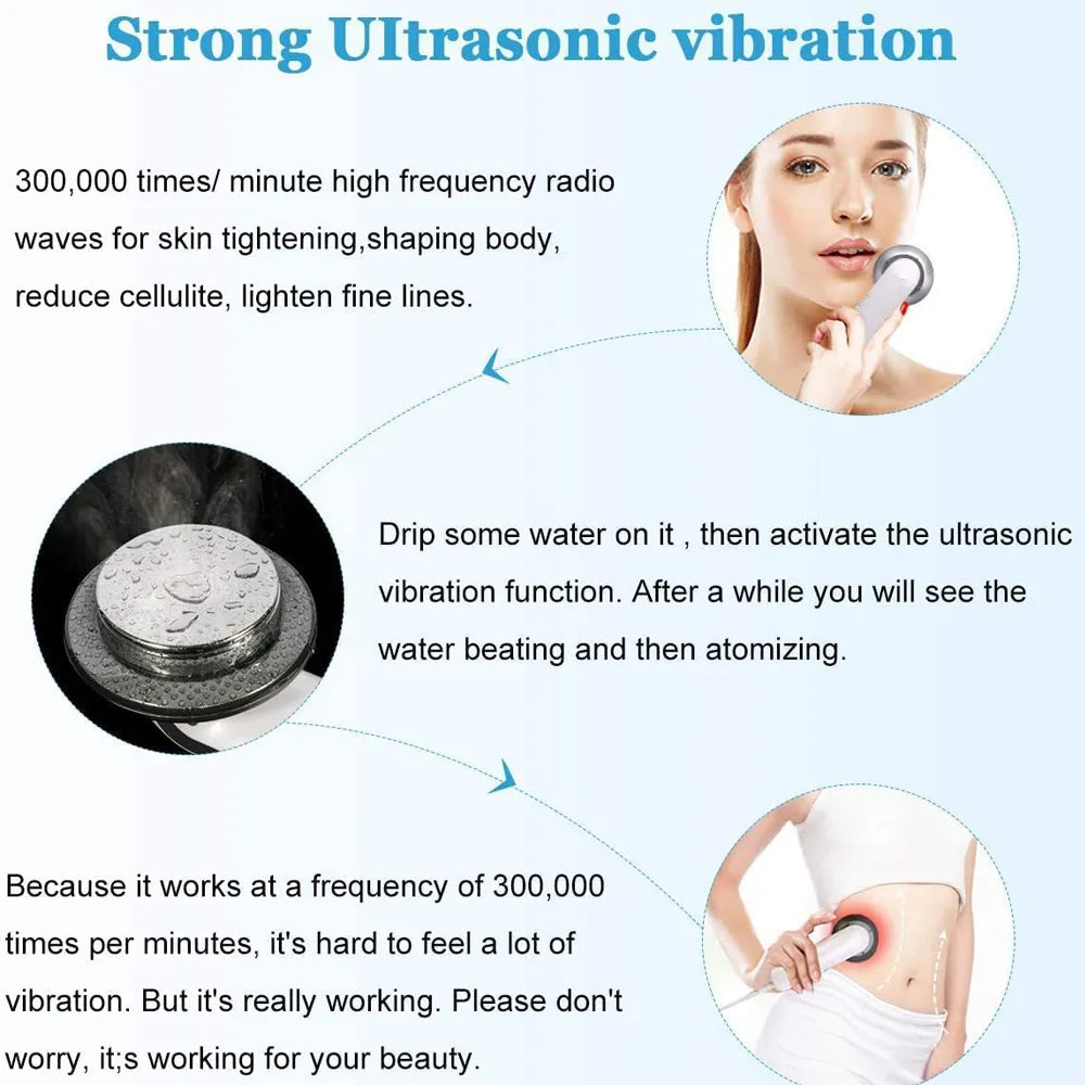 3 in 1 Cavitation Ultrasonic Machine Weight Loss Microcurrent EMS Body Slimming Massager Fat Burner Cream Gel