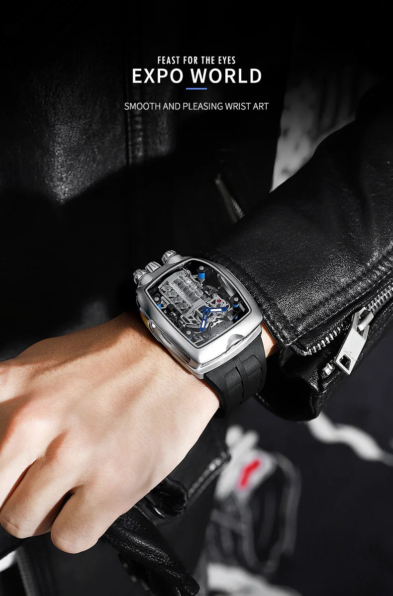 PINDU Design Men's Watches Top Brand Luxury Military Sport Men NH05 Automatic Watch Waterproof Mechanical Watches.