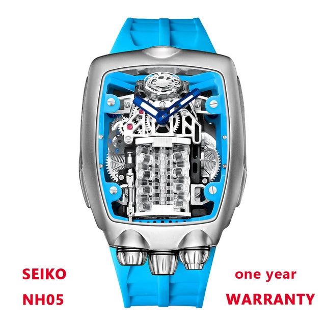 PINDU Design Men's Watches Top Brand Luxury Military Sport Men NH05 Automatic Watch Waterproof Mechanical Watches.