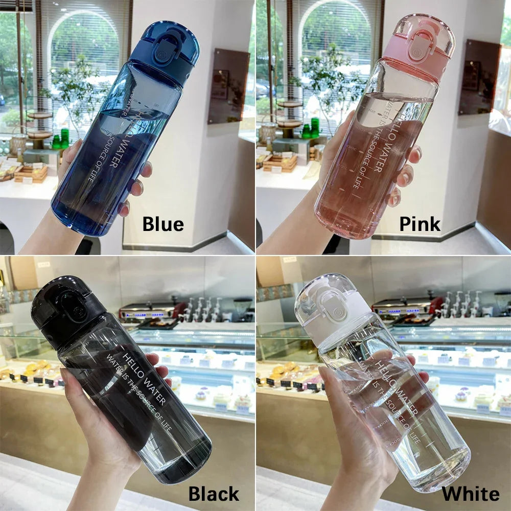 Sports Water Bottle 780ml Portable Gym Travel Clear Leakproof Drinking Bottle