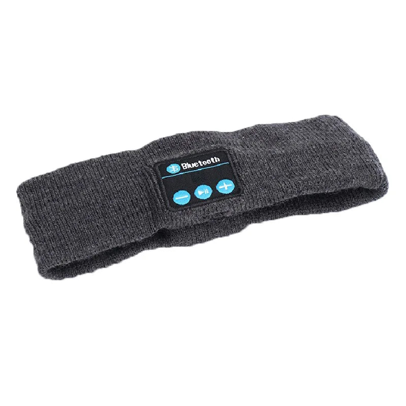 Man & Women Headphone Bluetooth-Compatible Wireless Music Sport Headbands Soft Eye Mask Headset with Mic Yoga Hair Bands.
