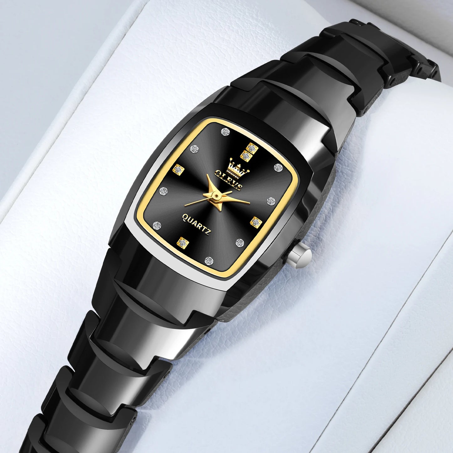 OLEVS Ladies Waterproof Watch Gold Luxury Stainless Steel Women Watches Creative Fashion Original Elegant Quartz Wristwatch.