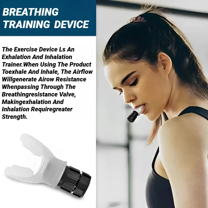 1Pcs Breathing Exercise For Lungs Portable Breath Fitness Exerciser Device Endurance Workout With Adjustable Resistances.