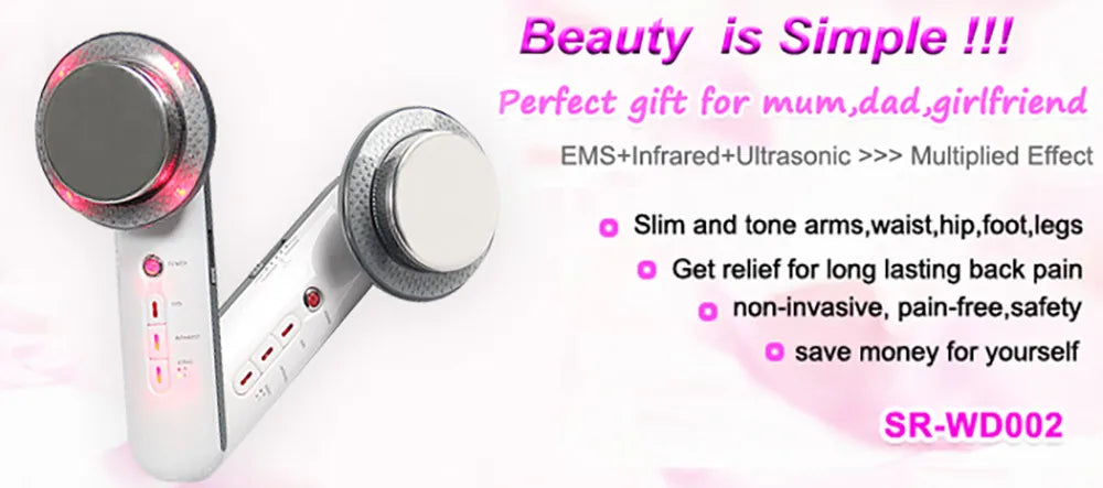 3 in 1 Cavitation Ultrasonic Machine Weight Loss Microcurrent EMS Body Slimming Massager Fat Burner Cream Gel