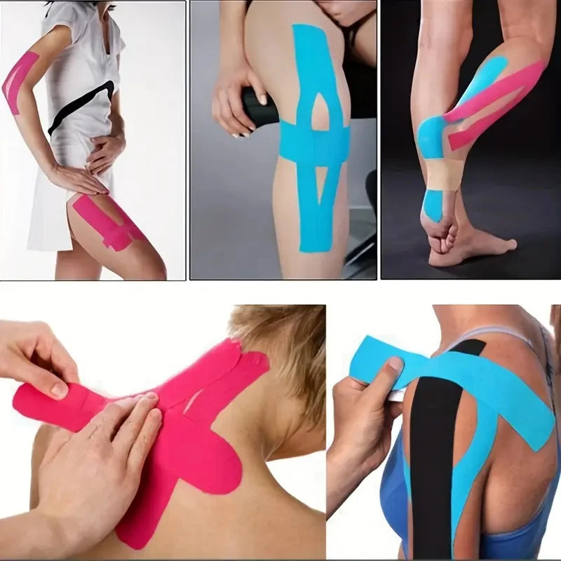 1pc Elastic Sports Waterproof Protective Tape Kinesiology Tape Athletic Bandage Muscle Tape Face Lifting Camouflage Tape