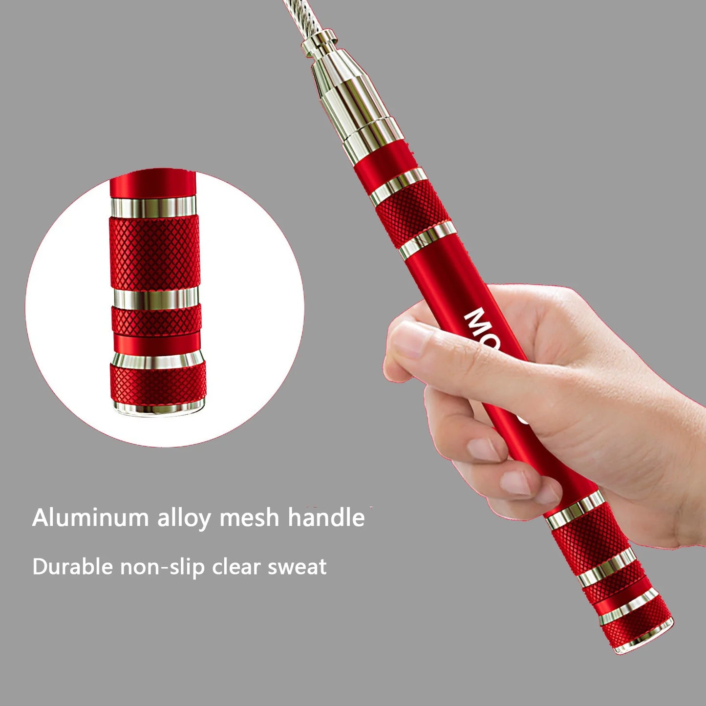 Aluminum Jump Rope, Ball Bearing, Adjustable Length Wire Rope, Gym Adult Fitness Training Sports Equipment.