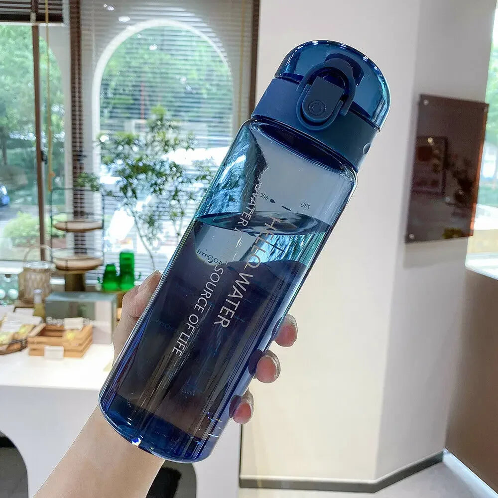 Sports Water Bottle 780ml Portable Gym Travel Clear Leakproof Drinking Bottle
