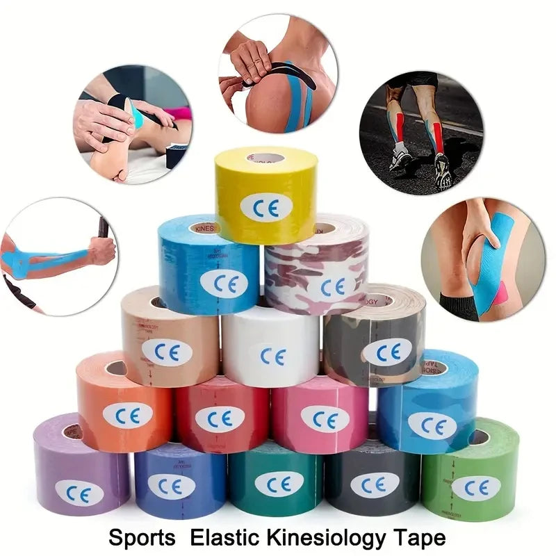 1pc Elastic Sports Waterproof Protective Tape Kinesiology Tape Athletic Bandage Muscle Tape Face Lifting Camouflage Tape