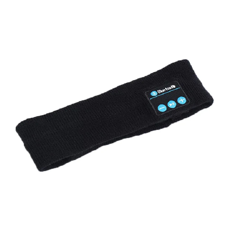Man & Women Headphone Bluetooth-Compatible Wireless Music Sport Headbands Soft Eye Mask Headset with Mic Yoga Hair Bands.