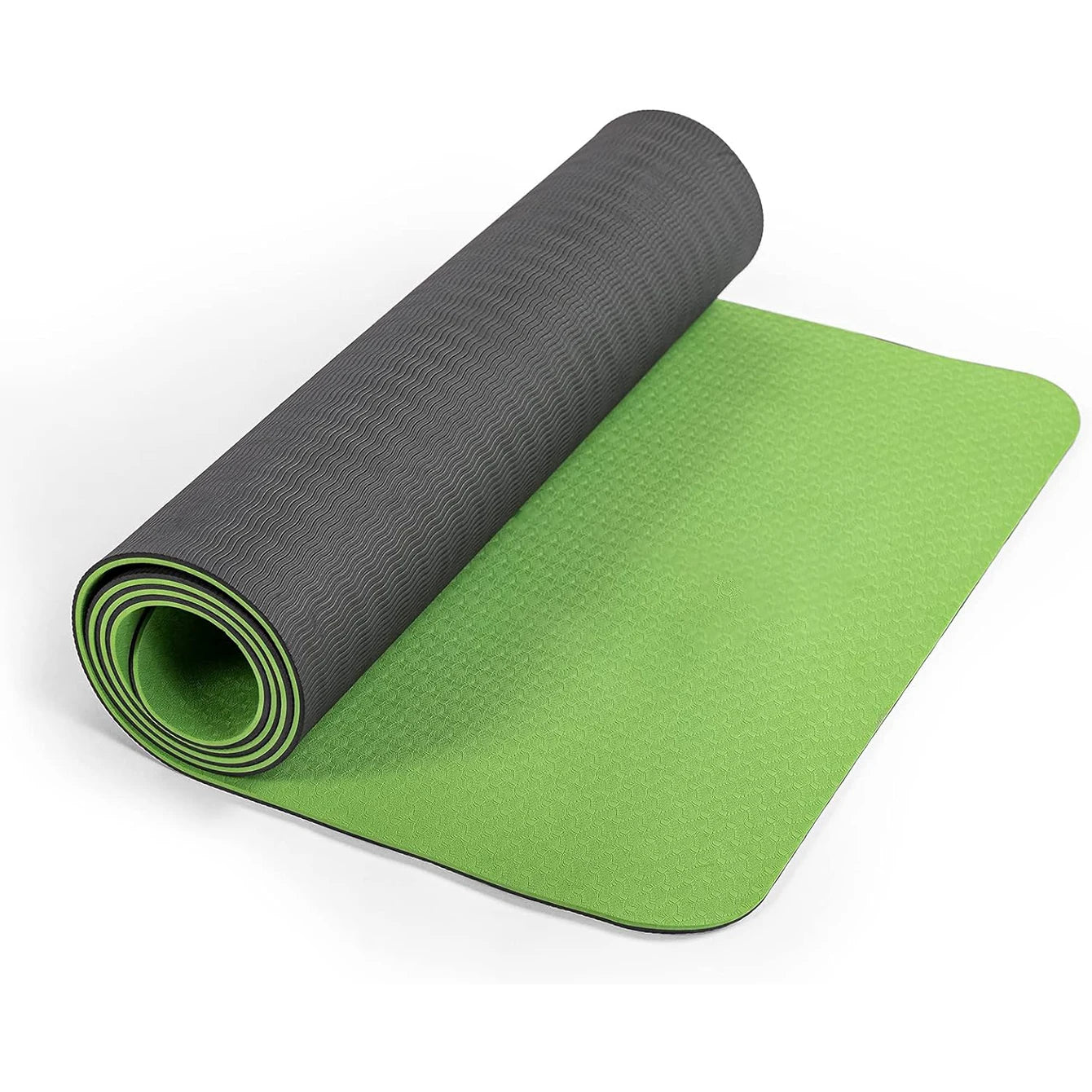 Yoga Mat, Double-Sided Non Slip Eco Friendly Fitness Exercise Mat with Strap TPE Yoga Mats for Women Men.