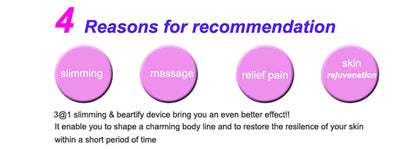 3 in 1 Cavitation Ultrasonic Machine Weight Loss Microcurrent EMS Body Slimming Massager Fat Burner Cream Gel