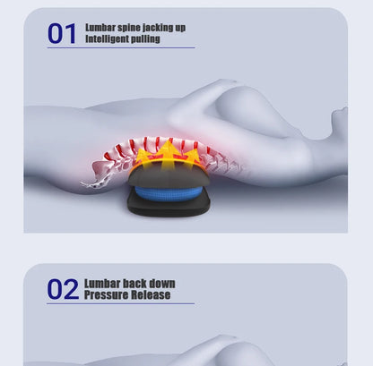 Electric Lumbar Traction Massager for Pain Relief  Adjustable Intensity  Vibration Intelligent Inflatable Back Posture Corrector