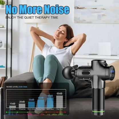 Fascial Massage Gun Electric Waist and Back Massager High-Frequency Vibration  Muscle Relaxation Electric Shoulder Massage Gun