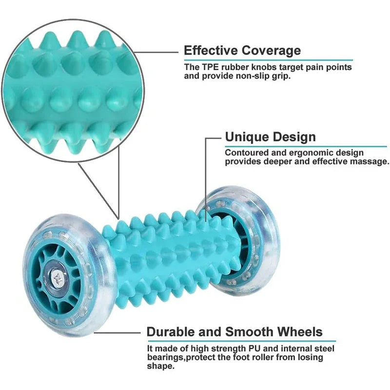 Foot Massager Massage Roller Yoga Massage Ball Plantar Fascia Roller Muscle Relaxation Sports Fitness Body Exercise Set