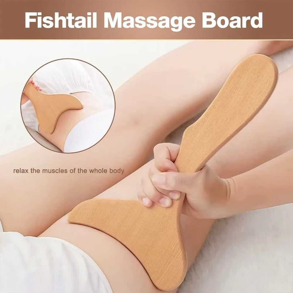 Wood Therapy Massage Tools Wooden  Massager Kit for Anticellulite, Body Contouring, Muscle Relax