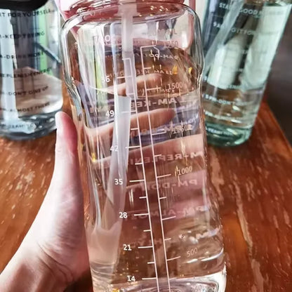 2 Liters Straw Plastic Water Bottle Large Portable Travel Bottle Sports Fitness High Value.