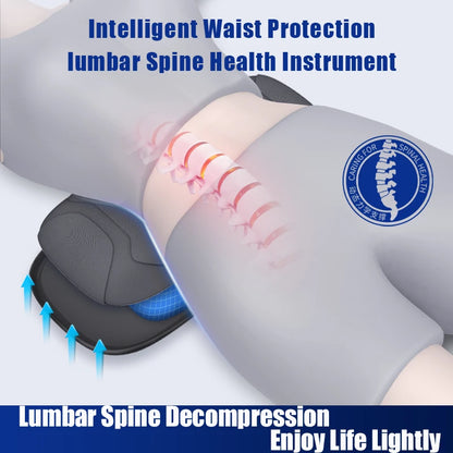 Electric Lumbar Traction Massager for Pain Relief  Adjustable Intensity  Vibration Intelligent Inflatable Back Posture Corrector