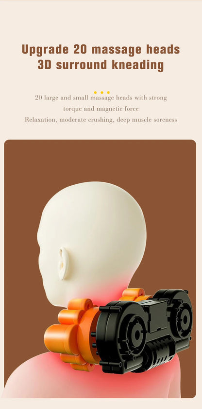 Neck Massager Small Waist Massager Heating  Electric Small Massager Whole Body Massage To Relieve Muscle