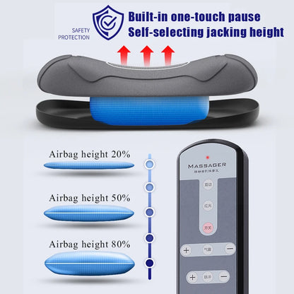 Electric Lumbar Traction Massager for Pain Relief  Adjustable Intensity  Vibration Intelligent Inflatable Back Posture Corrector