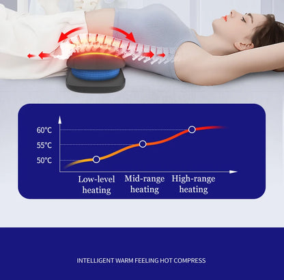 Electric Lumbar Traction Massager for Pain Relief  Adjustable Intensity  Vibration Intelligent Inflatable Back Posture Corrector