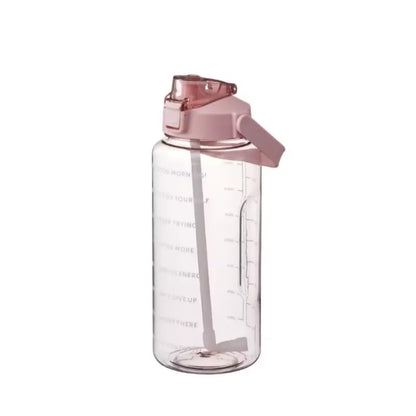 2 Liters Straw Plastic Water Bottle Large Portable Travel Bottle Sports Fitness High Value.