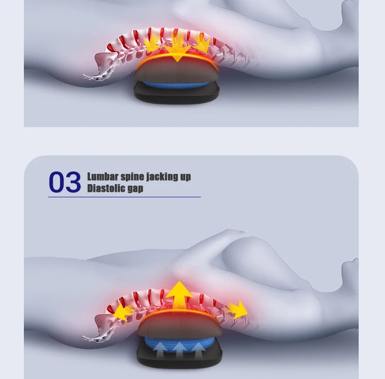 Electric Lumbar Traction Massager for Pain Relief  Adjustable Intensity  Vibration Intelligent Inflatable Back Posture Corrector