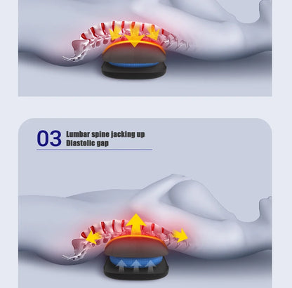 Electric Lumbar Traction Massager for Pain Relief  Adjustable Intensity  Vibration Intelligent Inflatable Back Posture Corrector