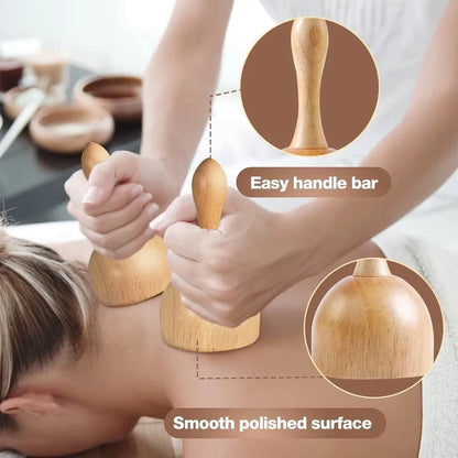 Wood Therapy Massage Tools Wooden  Massager Kit for Anticellulite, Body Contouring, Muscle Relax