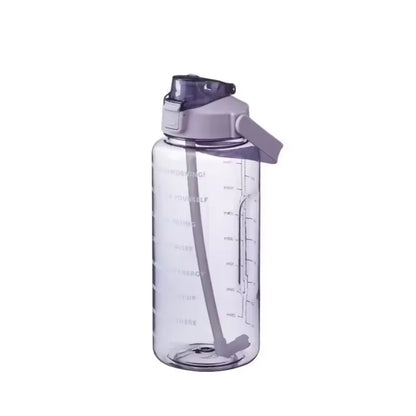 2 Liters Straw Plastic Water Bottle Large Portable Travel Bottle Sports Fitness High Value.