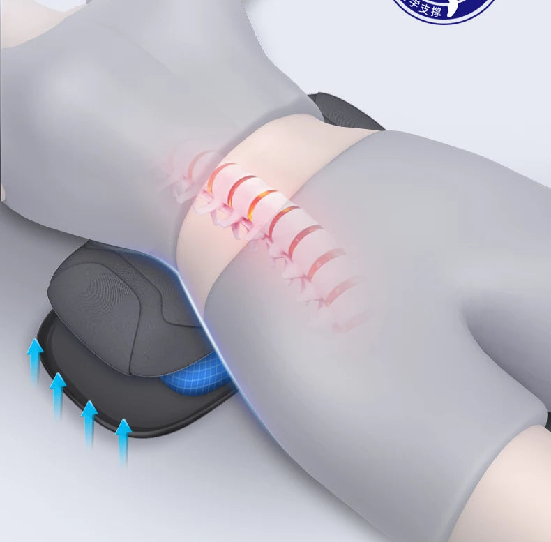 Electric Lumbar Traction Massager for Pain Relief  Adjustable Intensity  Vibration Intelligent Inflatable Back Posture Corrector