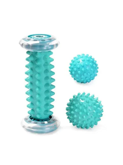 Foot Massager Massage Roller Yoga Massage Ball Plantar Fascia Roller Muscle Relaxation Sports Fitness Body Exercise Set