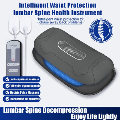 Electric Lumbar Traction Massager for Pain Relief  Adjustable Intensity  Vibration Intelligent Inflatable Back Posture Corrector