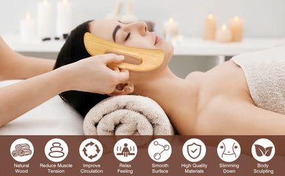 Wood Therapy Massage Tools Wooden  Massager Kit for Anticellulite, Body Contouring, Muscle Relax